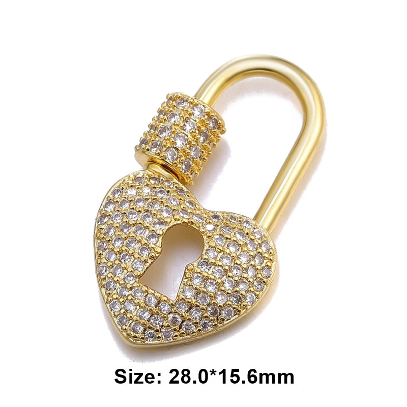 Juya DIY Pendant Carabiner Screw Lock Clasps Supplies For Handmade Women Men Punk Charms Mesh Chains Jewelry Making Accessories