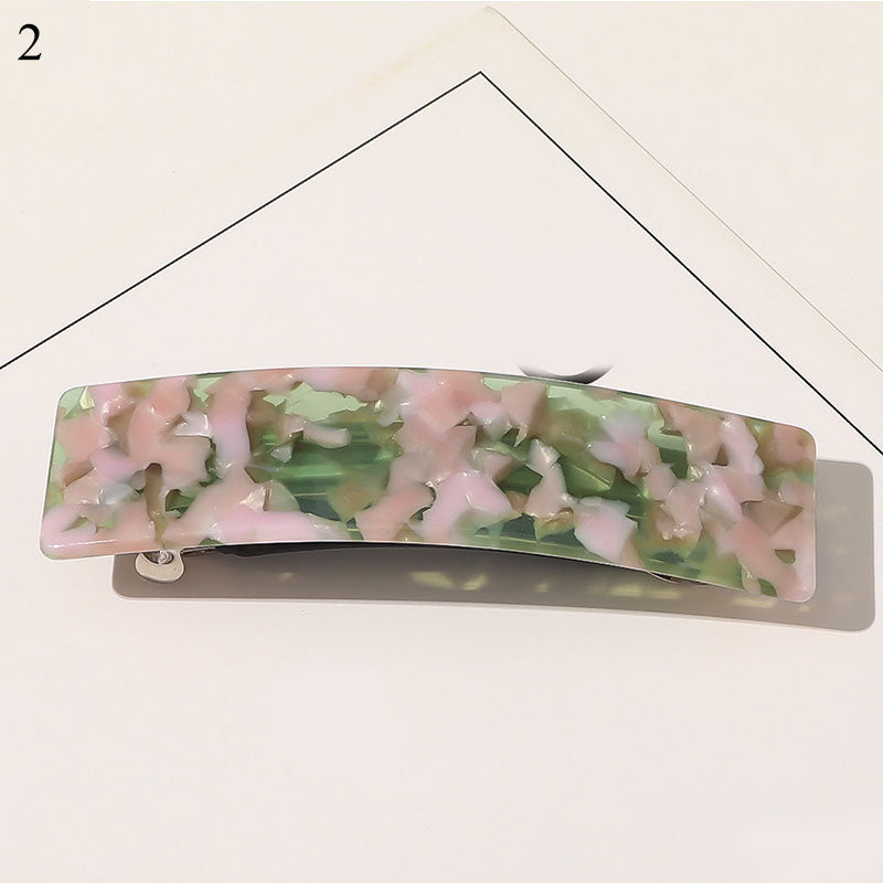 1PC Vintage Hair Clips for Women Leopard Marble Geometric Hairpins Retangle Acetate Barrettes Hairpins Girls Hair accessories