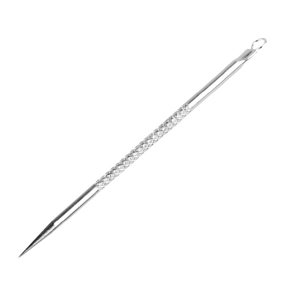 Useful Stainless steel Straight Bend Curved Blackhead Acne Clip Tweezer Pimple Comedone Remover Kit Face Cleaner