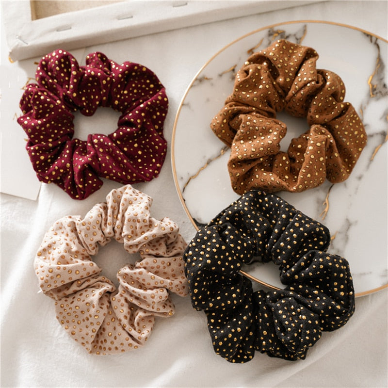 1pcs Retro Scrunchie Pack Hair Accessories Ties For Women Girls Headbands Elastic Rubber Hair Tie Hair Rope Ring Ponytail Holder