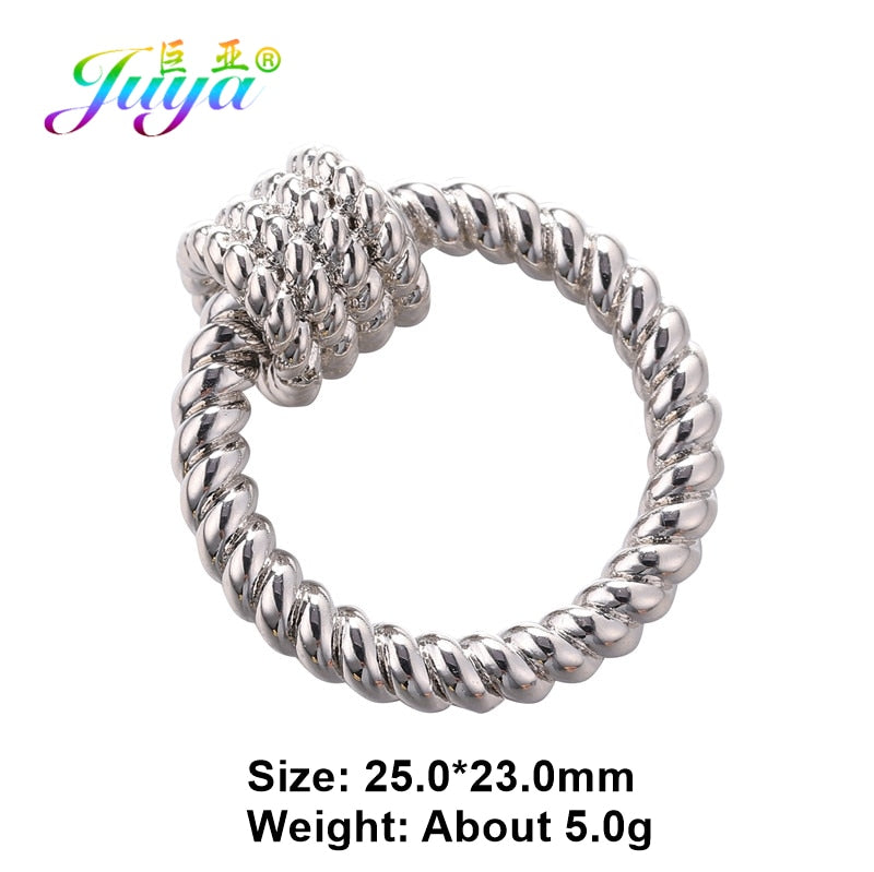 Juya DIY Pendant Carabiner Screw Lock Clasps Supplies For Handmade Women Men Punk Charms Mesh Chains Jewelry Making Accessories