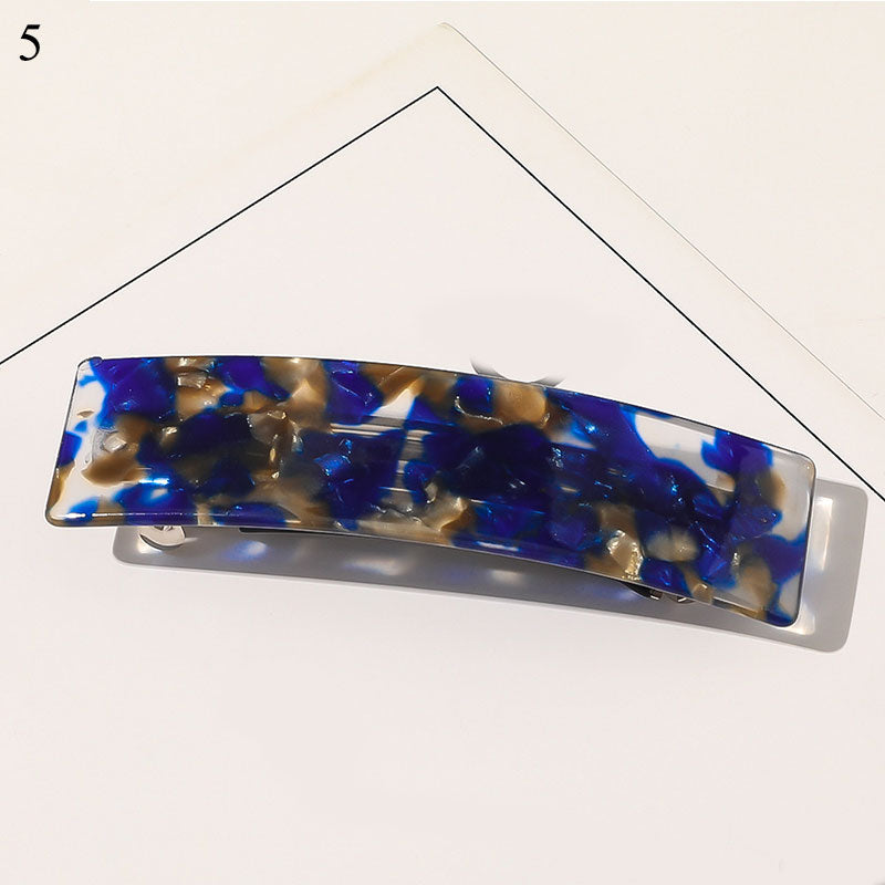 1PC Vintage Hair Clips for Women Leopard Marble Geometric Hairpins Retangle Acetate Barrettes Hairpins Girls Hair accessories