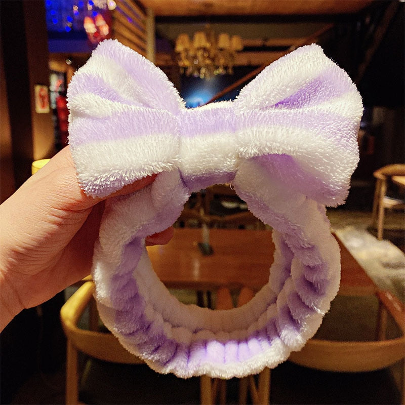 New Letter &quot;OMG&quot; Coral Fleece Soft Bow Headbands for women Girls Cute Hair Holder Hairbands Hair Bands Headwear Hair Accessories