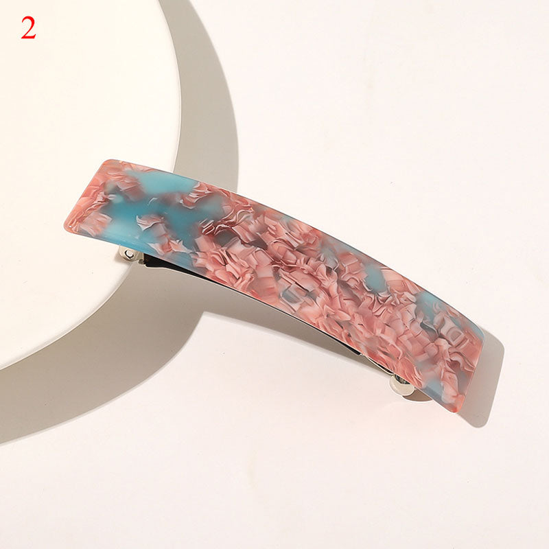 1PC Vintage Hair Clips for Women Leopard Marble Geometric Hairpins Retangle Acetate Barrettes Hairpins Girls Hair accessories