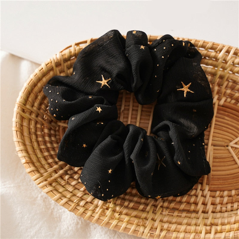 1pcs Retro Scrunchie Pack Hair Accessories Ties For Women Girls Headbands Elastic Rubber Hair Tie Hair Rope Ring Ponytail Holder