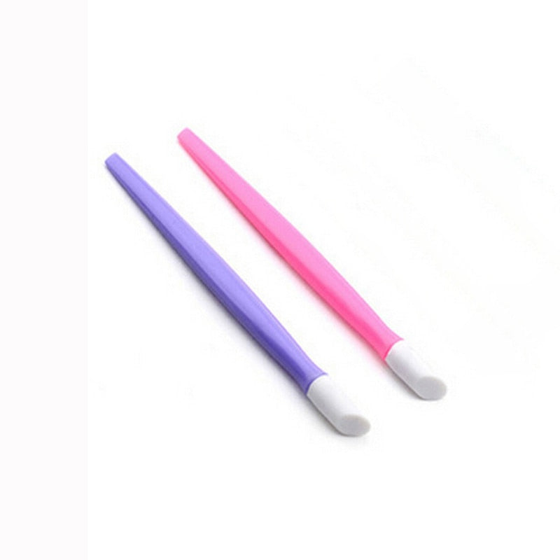 2 Pieces French Tips Tool Nail Art Manicure Curve Rod Sticks Plastic Nails Stickers Pick Beauty Drill To Clean Excess Oil Dirt