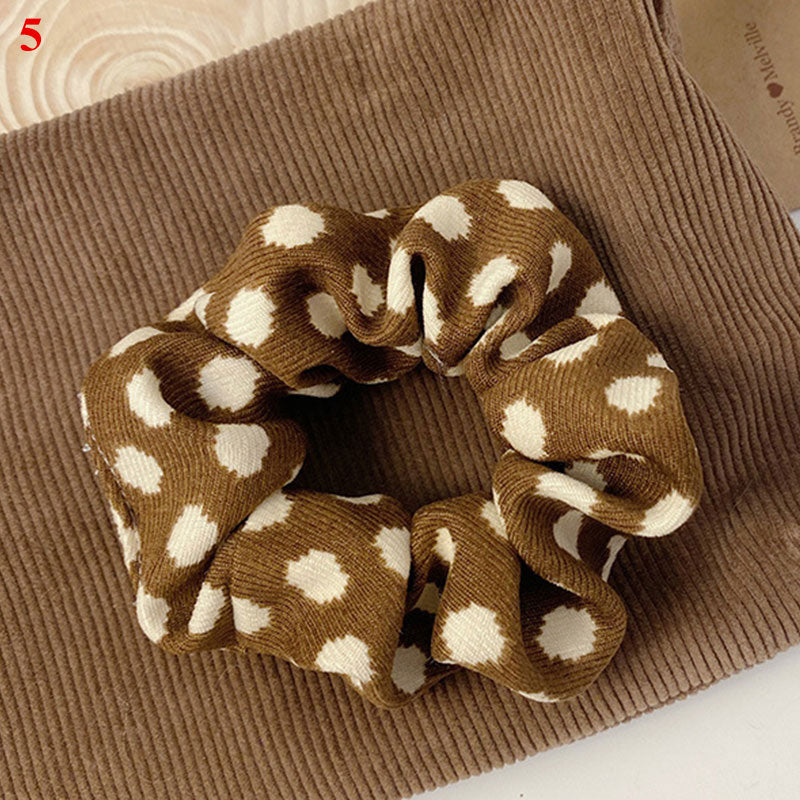 1pcs Retro Scrunchie Pack Hair Accessories Ties For Women Girls Headbands Elastic Rubber Hair Tie Hair Rope Ring Ponytail Holder