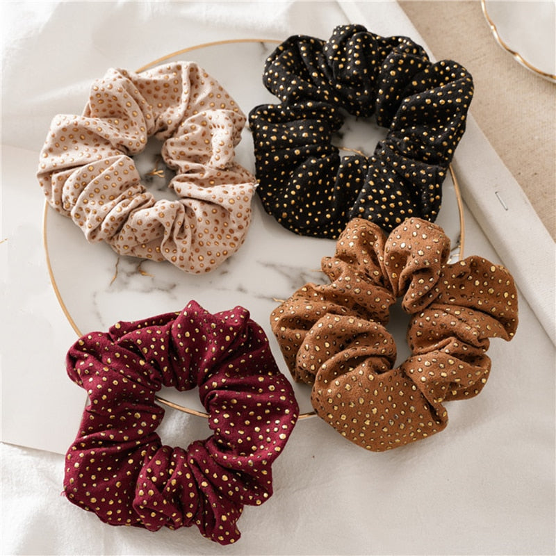 1pcs Retro Scrunchie Pack Hair Accessories Ties For Women Girls Headbands Elastic Rubber Hair Tie Hair Rope Ring Ponytail Holder