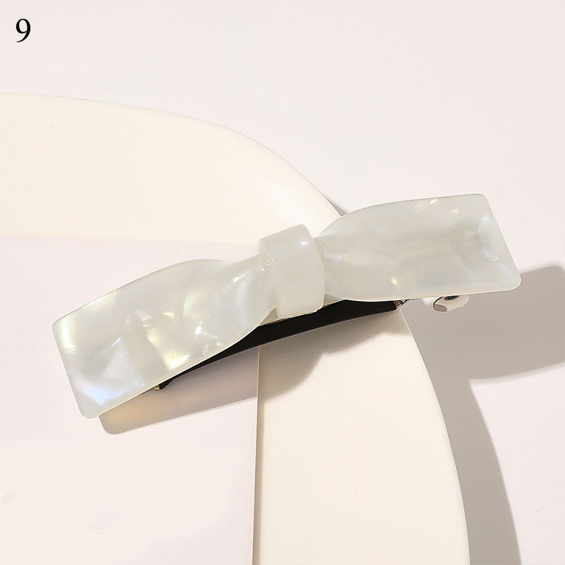 Fashion Semicircle Thin Long Hair Claws Acetate Hairpins Women Marble Print Geometric Hair Clips Barrettes Girl Hair Accessories