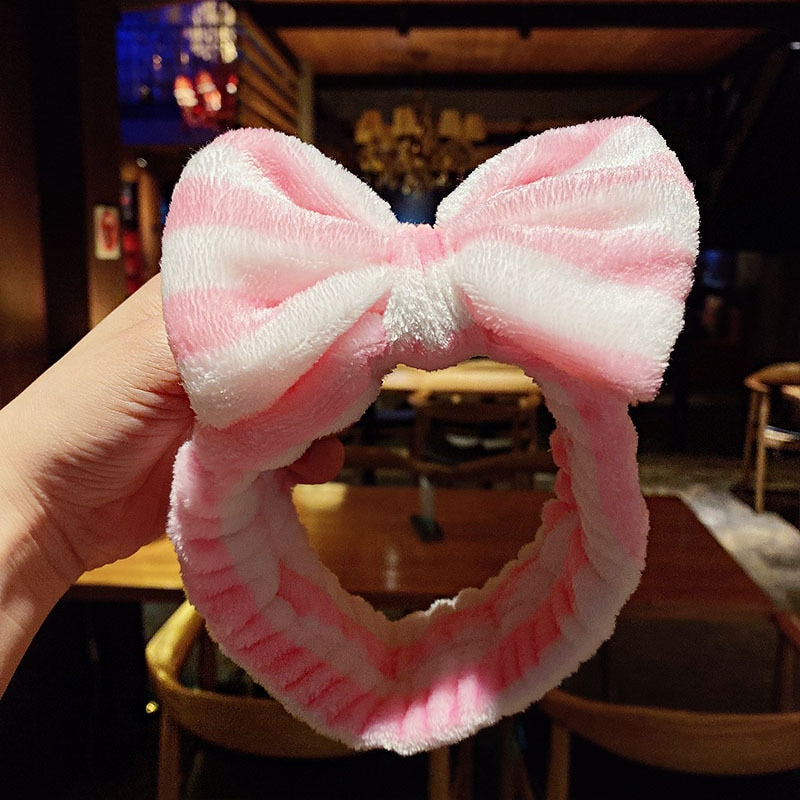 New Letter &quot;OMG&quot; Coral Fleece Soft Bow Headbands for women Girls Cute Hair Holder Hairbands Hair Bands Headwear Hair Accessories