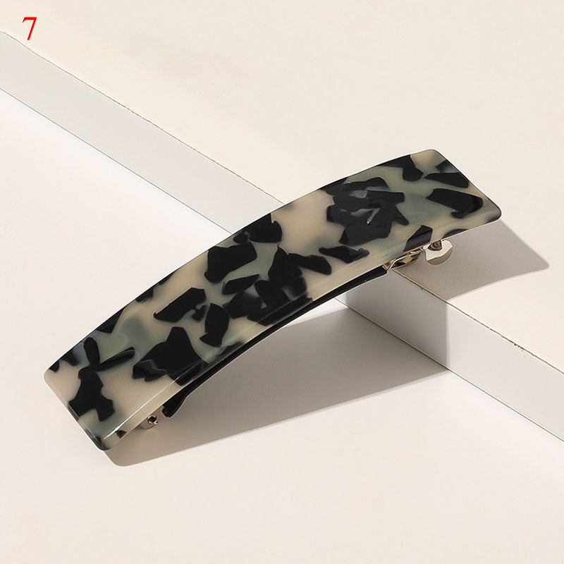 1PC Vintage Hair Clips for Women Leopard Marble Geometric Hairpins Retangle Acetate Barrettes Hairpins Girls Hair accessories