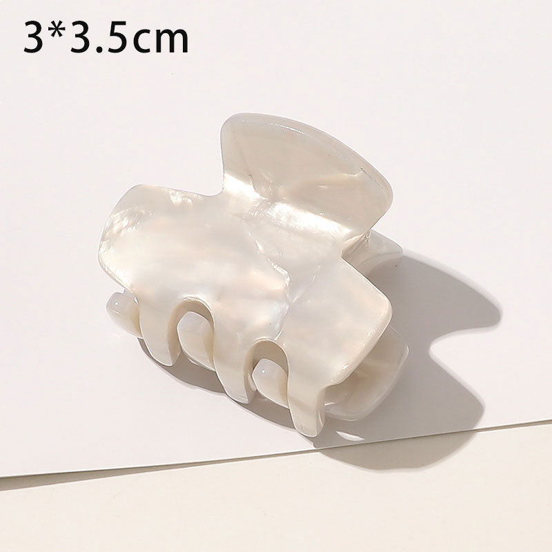 Fashion Semicircle Thin Long Hair Claws Acetate Hairpins Women Marble Print Geometric Hair Clips Barrettes Girl Hair Accessories