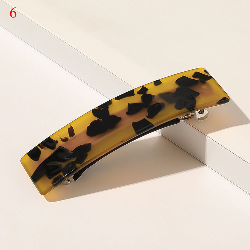 1PC Vintage Hair Clips for Women Leopard Marble Geometric Hairpins Retangle Acetate Barrettes Hairpins Girls Hair accessories