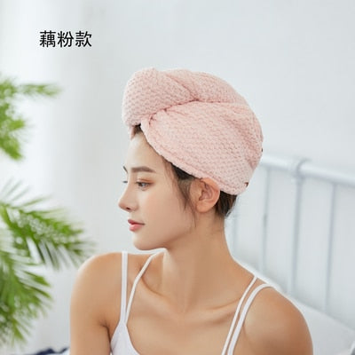 Microfiber Hair Towels Wrap for Women Curly Hair Spa Turban Rapid Hair Drying Towel Bath Shower Cap Quick Dry Towel for Head