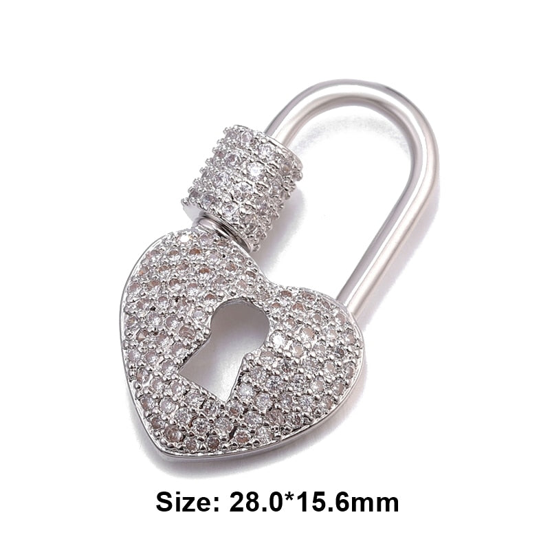 Juya DIY Pendant Carabiner Screw Lock Clasps Supplies For Handmade Women Men Punk Charms Mesh Chains Jewelry Making Accessories